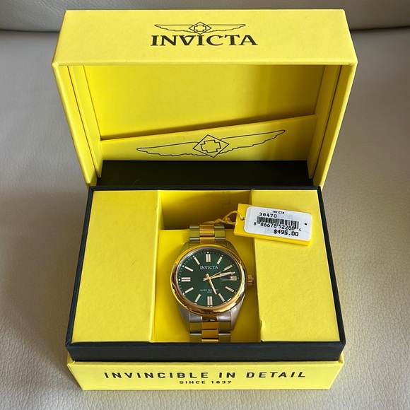 Invicta 2 tone Green Face stainless steel Yacht watch - Picture 1 of 5